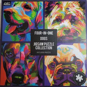Four-In- One Dogs Jigsaw Puzzle Collection 4 X 1,000 Pieces